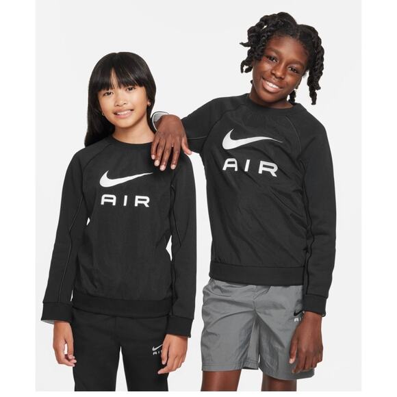 Nike Sportswear Nike Air  crewneck black sweatshirt youth size medium NEW - Picture 3 of 4